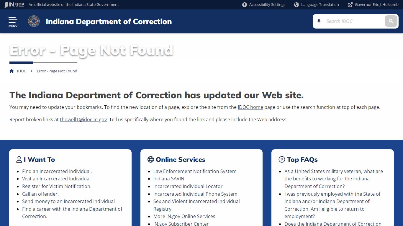 IDOC: New Castle Correctional Facility - IN.gov